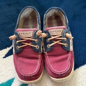 Sperry navy and maroon size 7